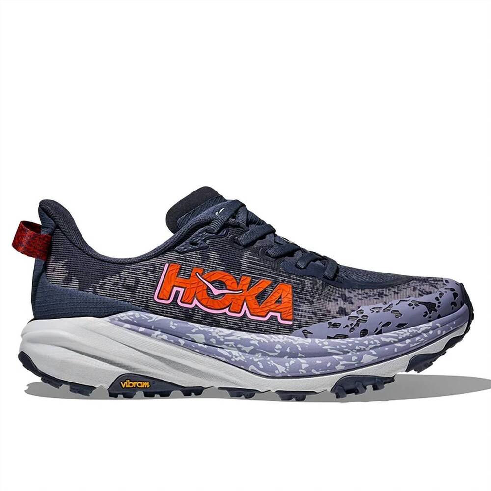 NEW HOKA women's speedgoat 6 running shoes in nautical dusk/sea ice